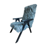 Fauteuil scandinave en fourrure