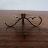 German filigree brass and copper candleholders, 1960s, set of 3