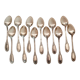 12 small silver metal spoons Orbrille