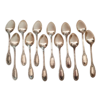 12 small silver metal spoons Orbrille