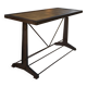 Industrial console with oak top