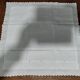 Old white linen pillowcase embroidered monogram ED 65 x 65 cm