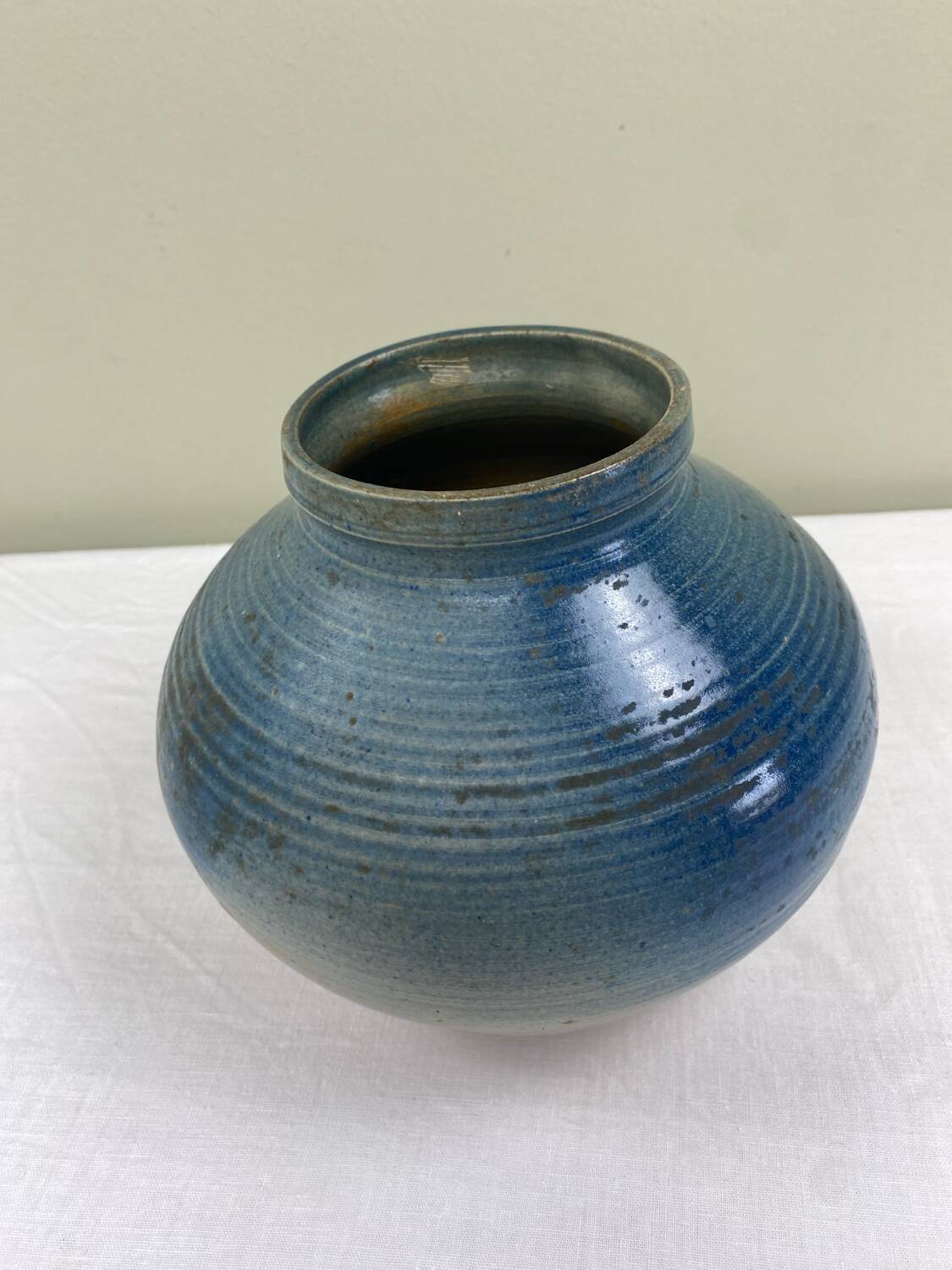 Vase boule en grès