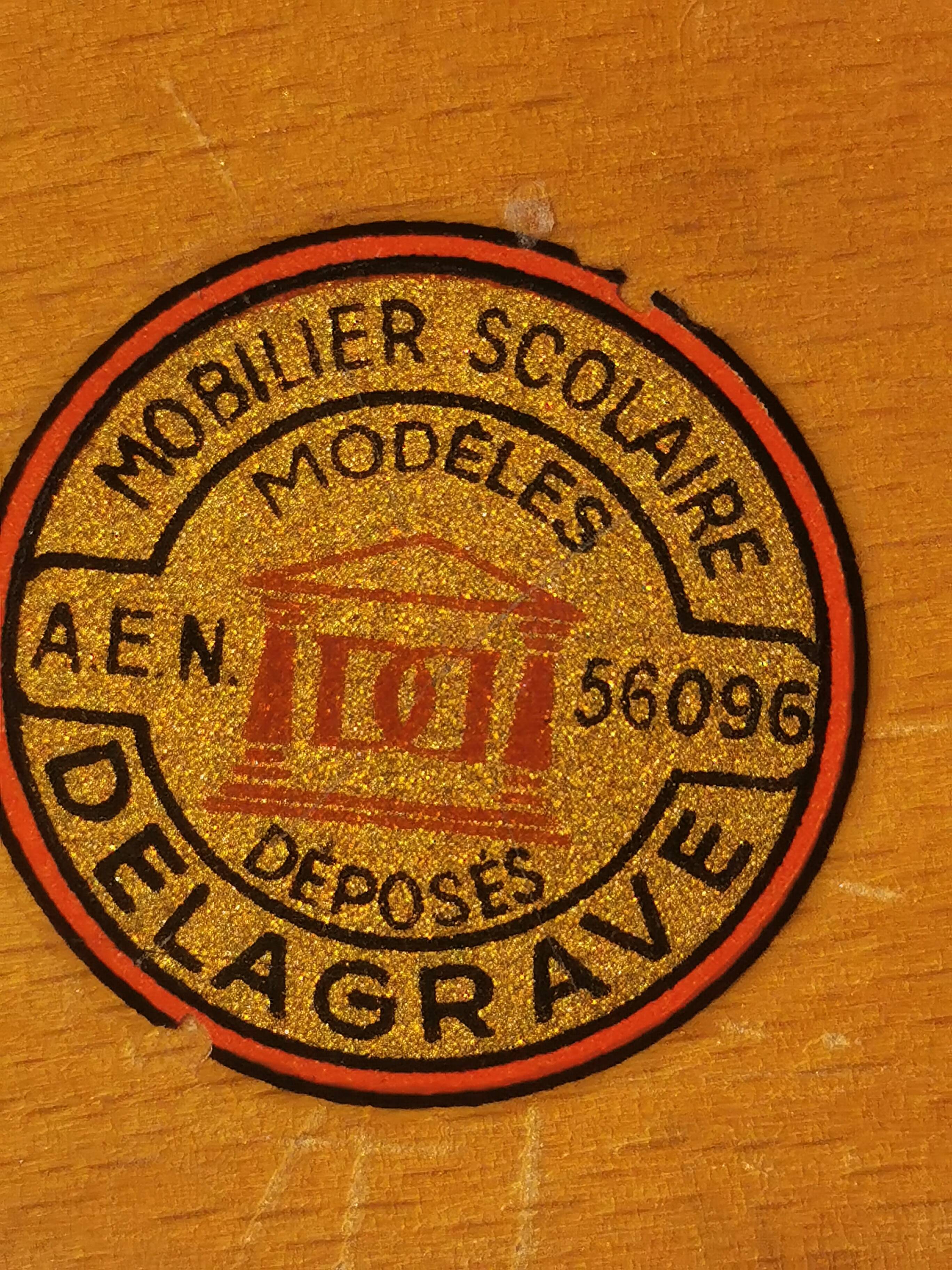 Vintage 2-seater desk "delagrave"