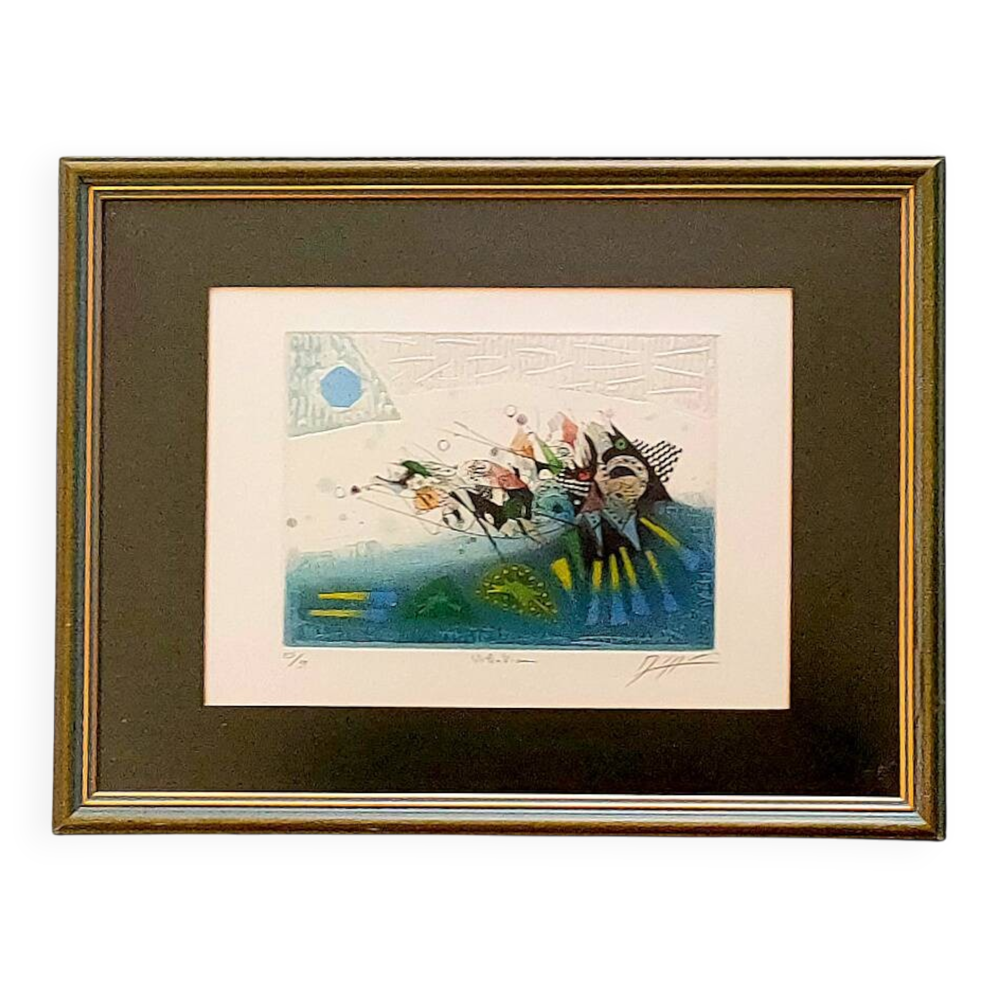 Tableau Georges Dussau (1947) – engraving 23/99 on embossed paper "vibration"