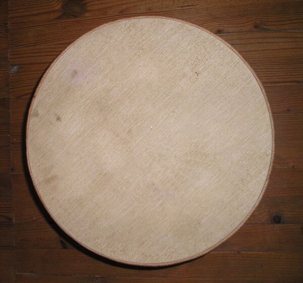 table basse ou bout de canapé métal et rotin 1970