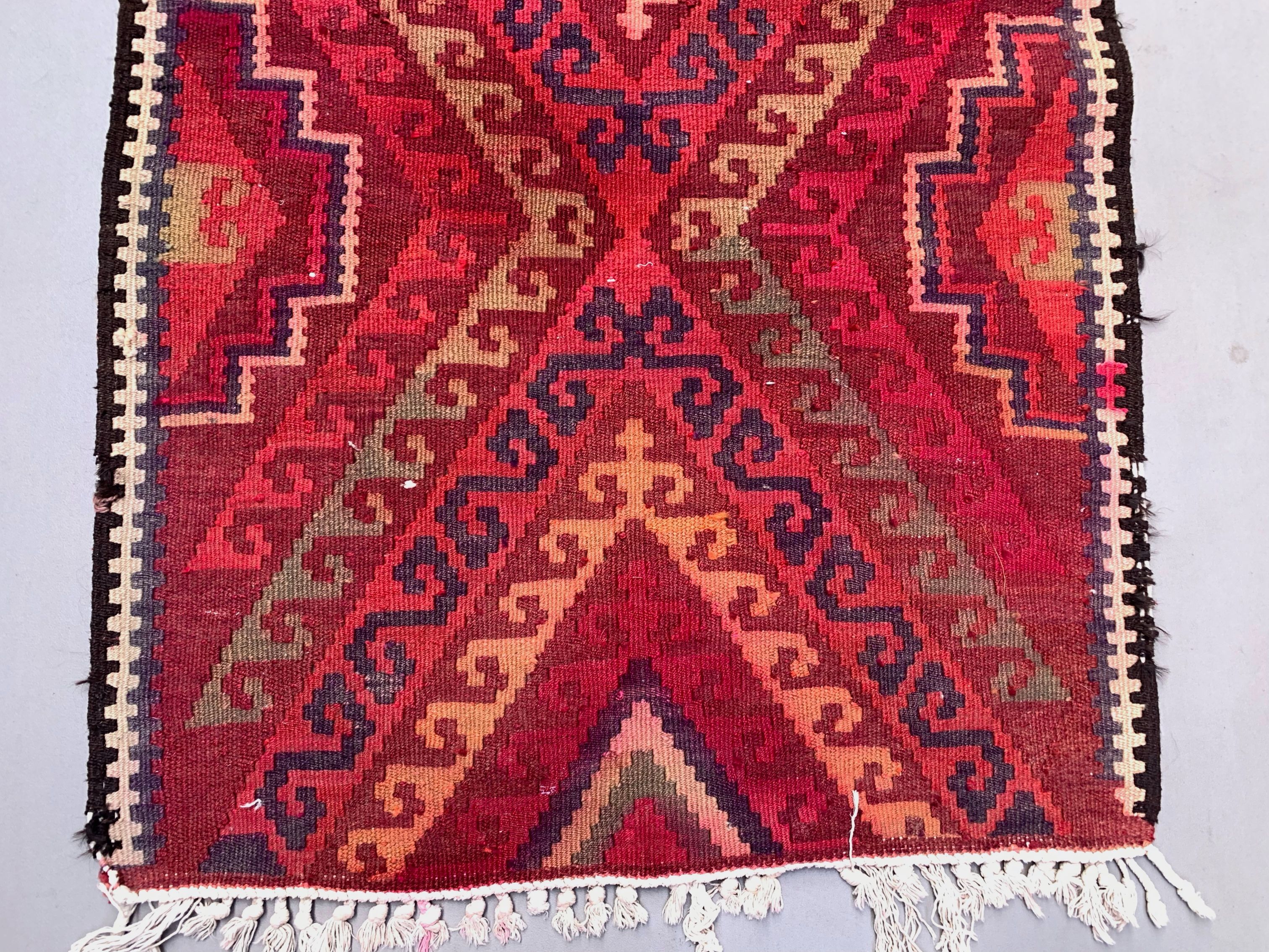 Old turkish kilim runner 480x95 cm