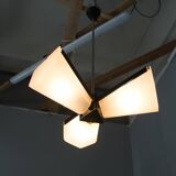 Mid-Century Plastic and Metal Chandelier by Lidokov, Czechoslovakia, 1970s