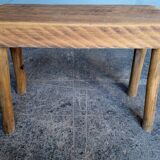 Bench / stool 50 cm old solid wood with patina