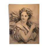 Portrait of a young girl with a bundle of wheat XX century