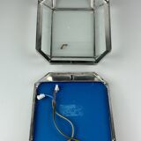 60s 70s wall lamp wall light glass & metal vintage space age design