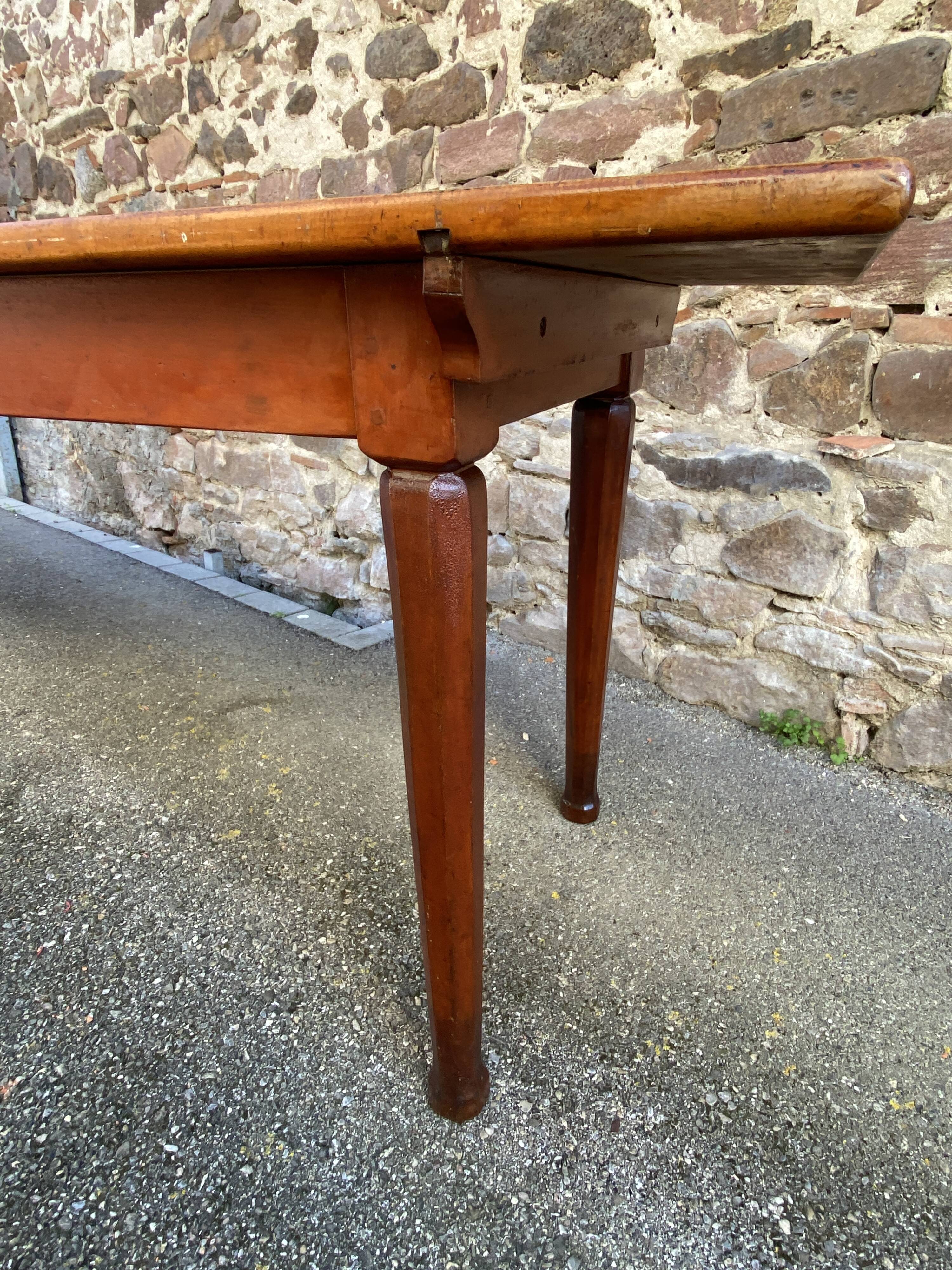 Large Alsatian winstub bistro restaurant cafe table 1930
