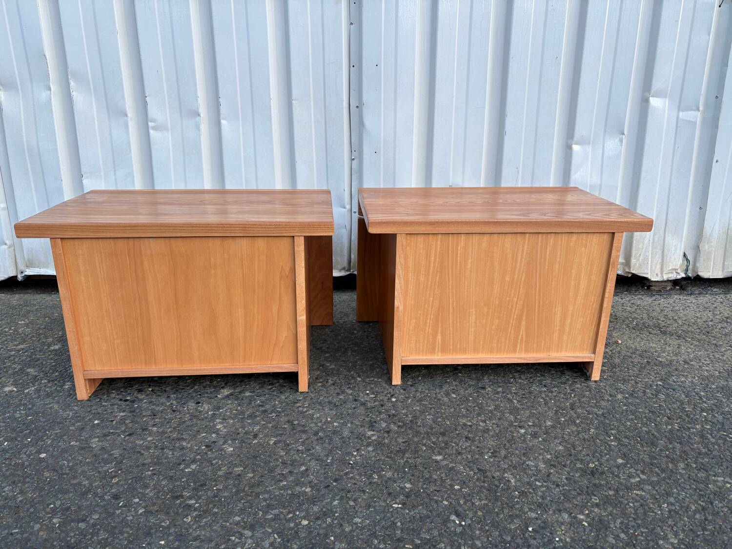 Pair of vintage wooden bedside tables – 1970s/80s