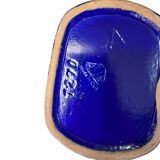 Vase en céramique bleu cobalt, grand format, Strehla Keramik, Allemagne, années 1960