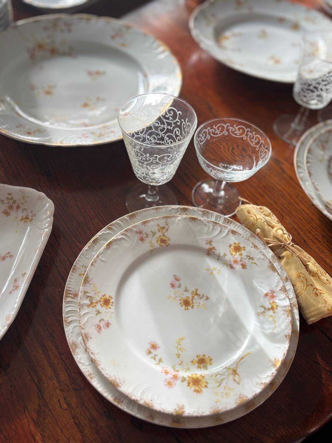 Rare service de table en porcelaine Haviland fin 19eme