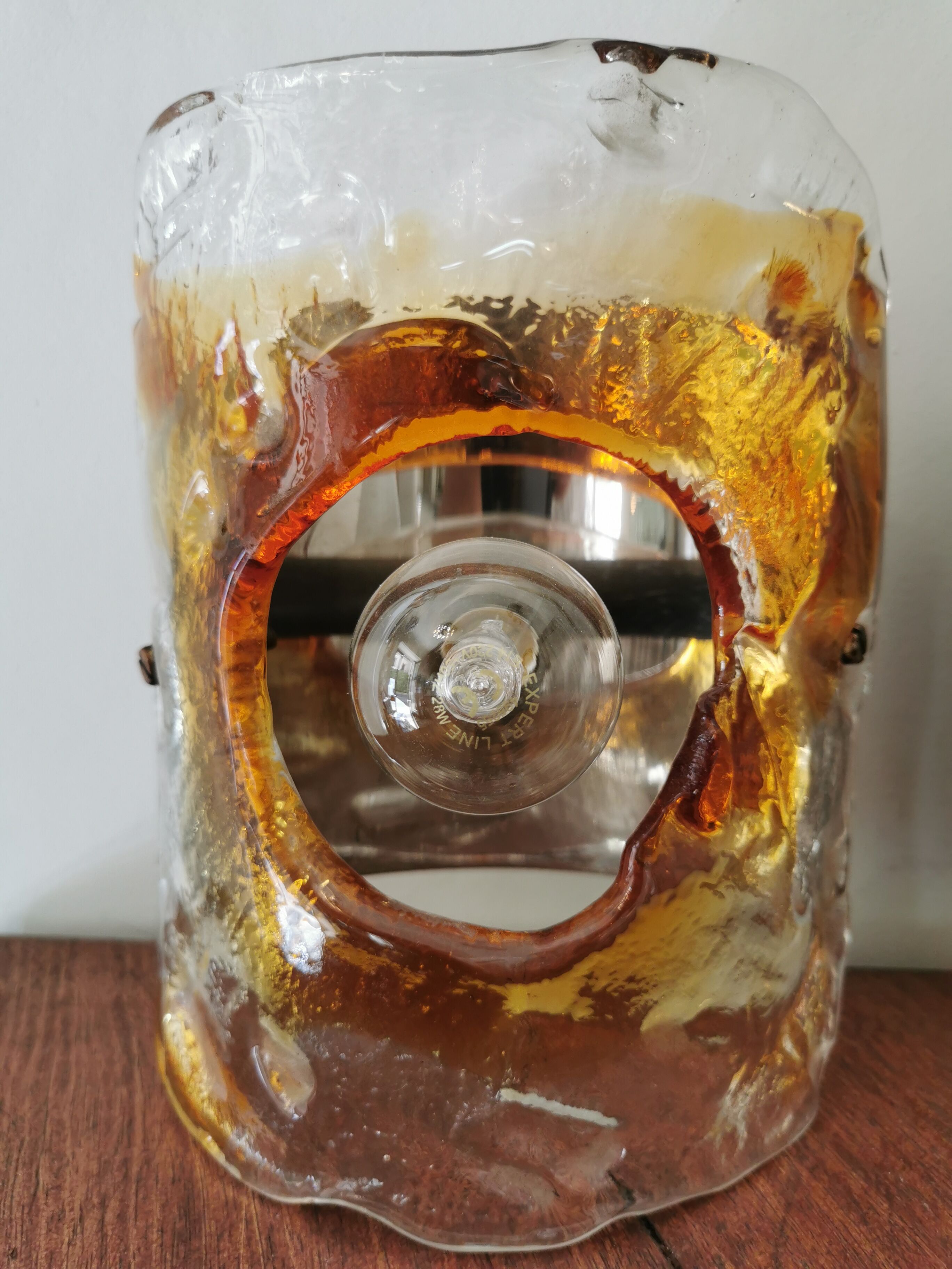 Pair of Murano glass sconces by Carlo Nason for Mazzega 70s