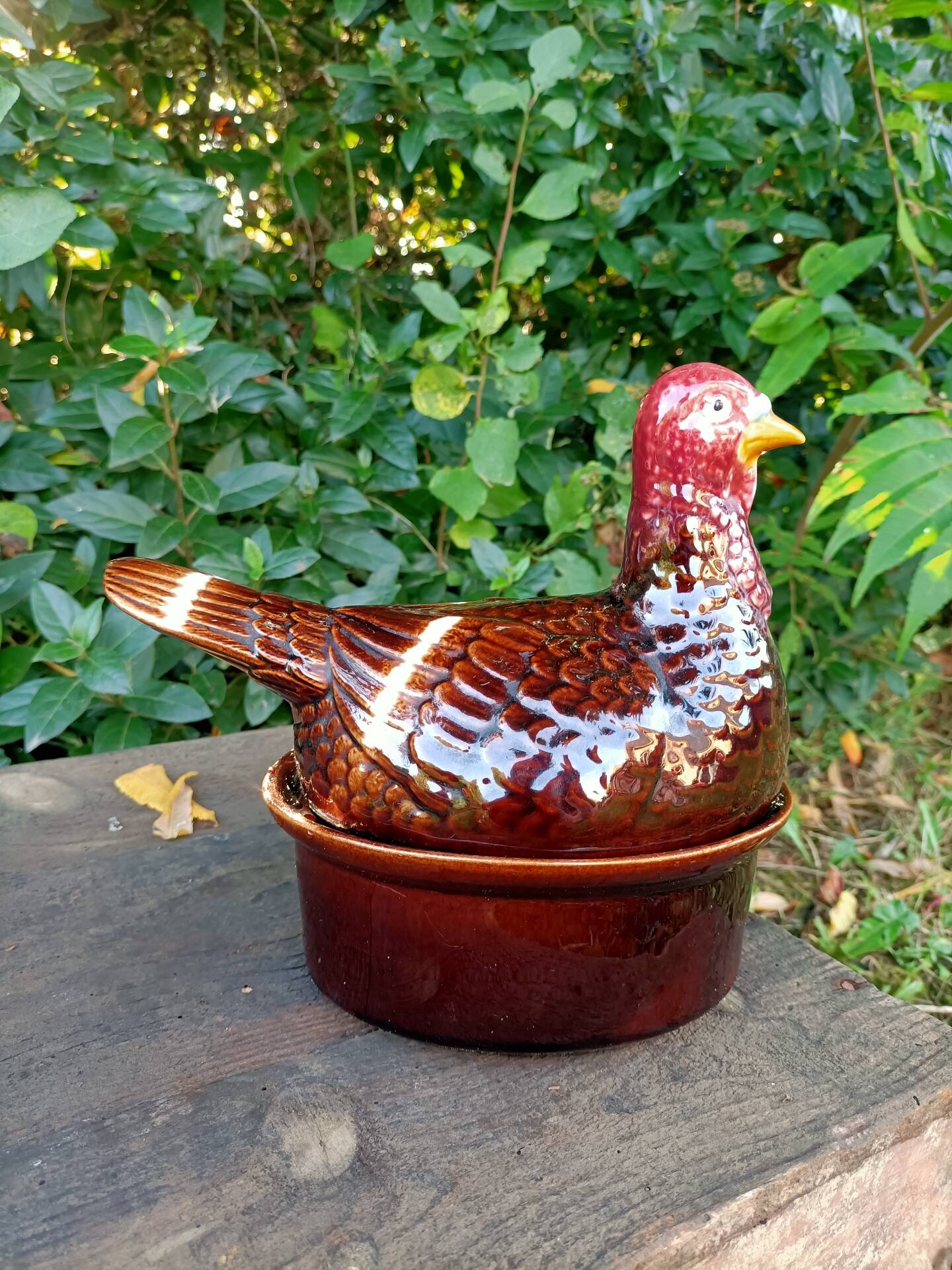 Retro zoomorphic terrine turkey