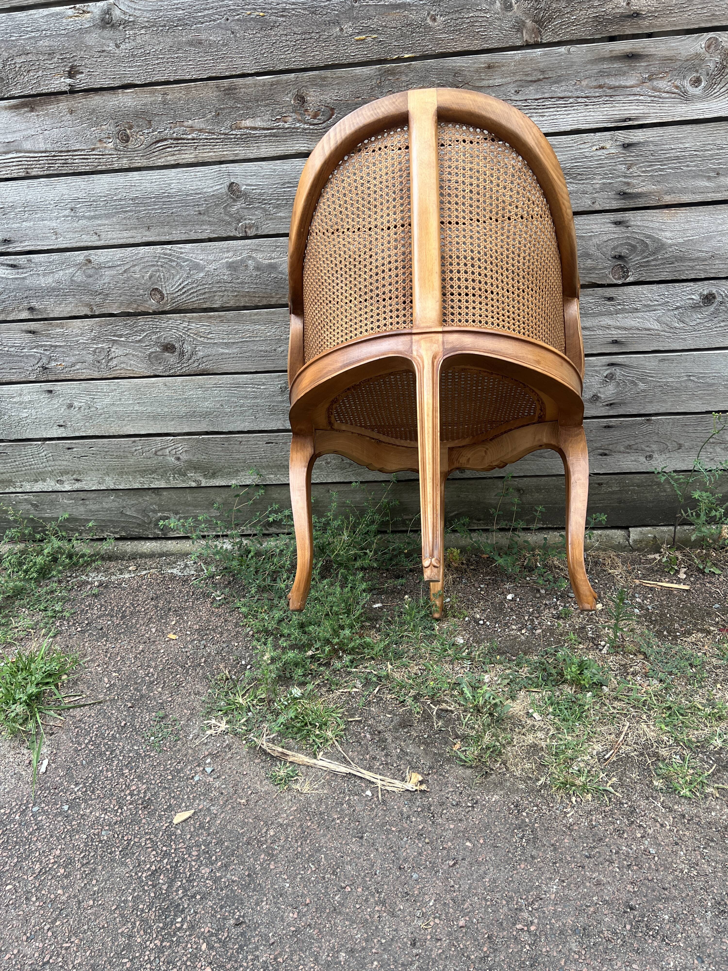 Louis XVI Style Caned Office Chair