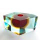 Single-flower vase Sommerso Murano design Luigi Mandruzzato, 60s