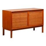 Alf Svensson Norrland Sideboard in Teak and Rattan for Bjästa Möbelfabrik
