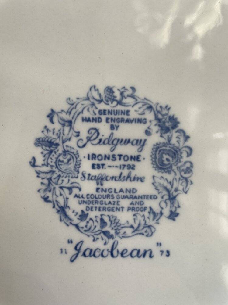 Ridgway Jacobean blue plate