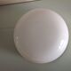 Half moon ceiling light in white opaline / vintage 70-80s