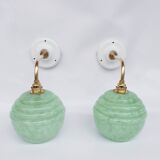 Green speckled appliques