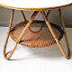 Table basse en rotin et bambou vintage