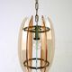 Mid-Century Italian pink and clear thick glass chandelier by Veca. Italy 1960s