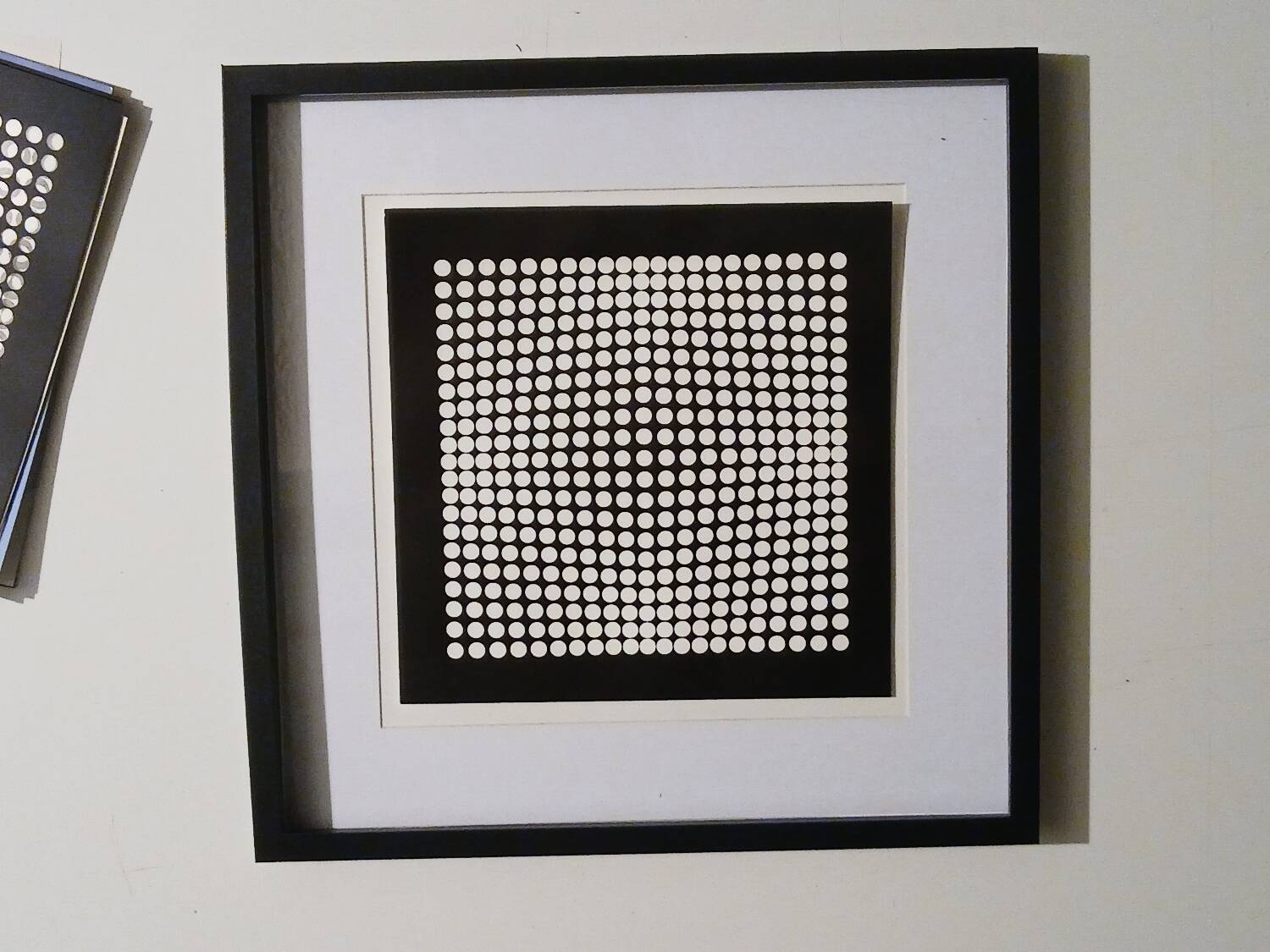 Tableau Vintage Art Optique - Victor Vasarely - Frame 40x40cm
