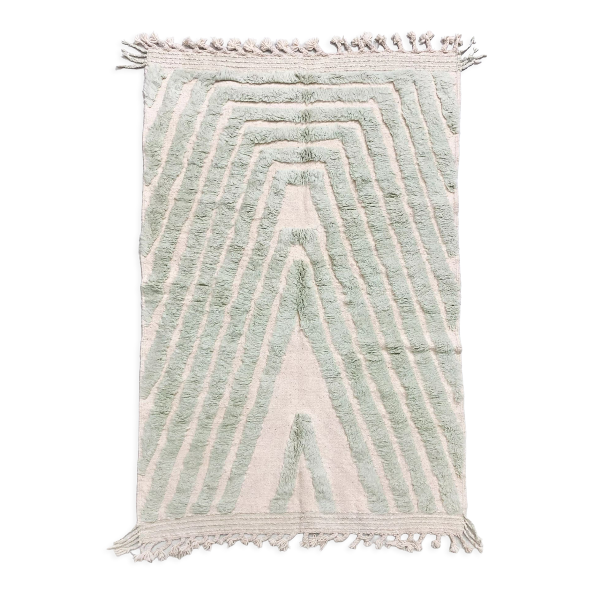 Moroccan Berber carpet Beni Ouarain mint green 2,49x1,60m