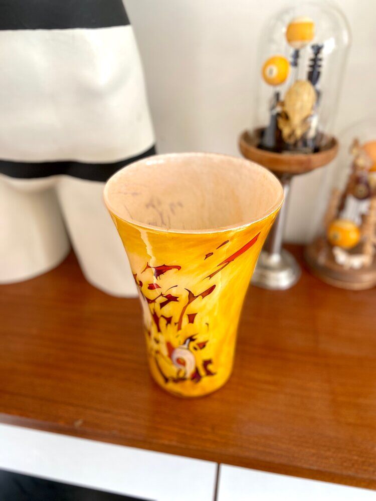 La Rochère glass paste vase