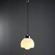 Vintage glass and metal pendant light design Italy 1960s-1970s