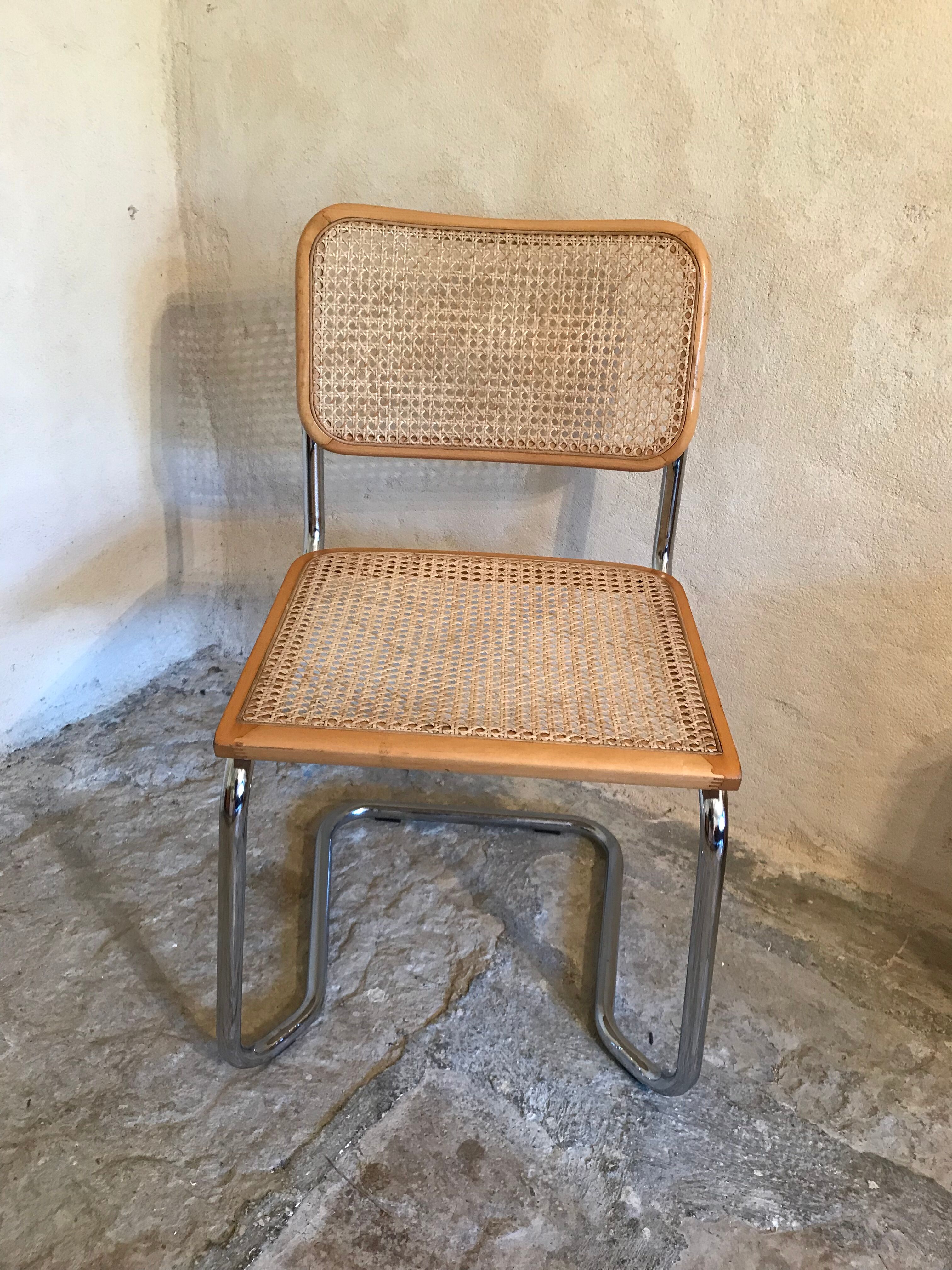 Vintage cantilever chair and chrome cantilever base