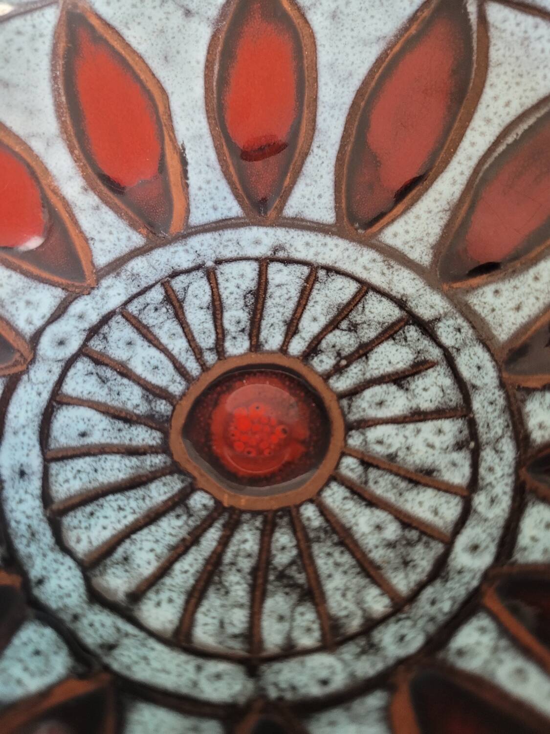 Glazed ceramic bowl signed Hôpital Cantonal Genève 1969