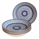Five vintage MBFA PORNIC ceramic soup plates Daphné service