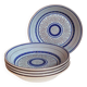Five vintage MBFA PORNIC ceramic soup plates Daphné service