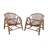 Deux fauteuils en rotin