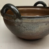 Belgian stoneware dish signed