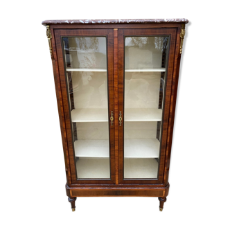 Showcase marquetry 1900 marble
