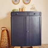 Art Deco buffet feet moustache renovated Blue