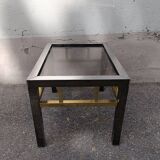 Table basse 80' chrome laiton vintage