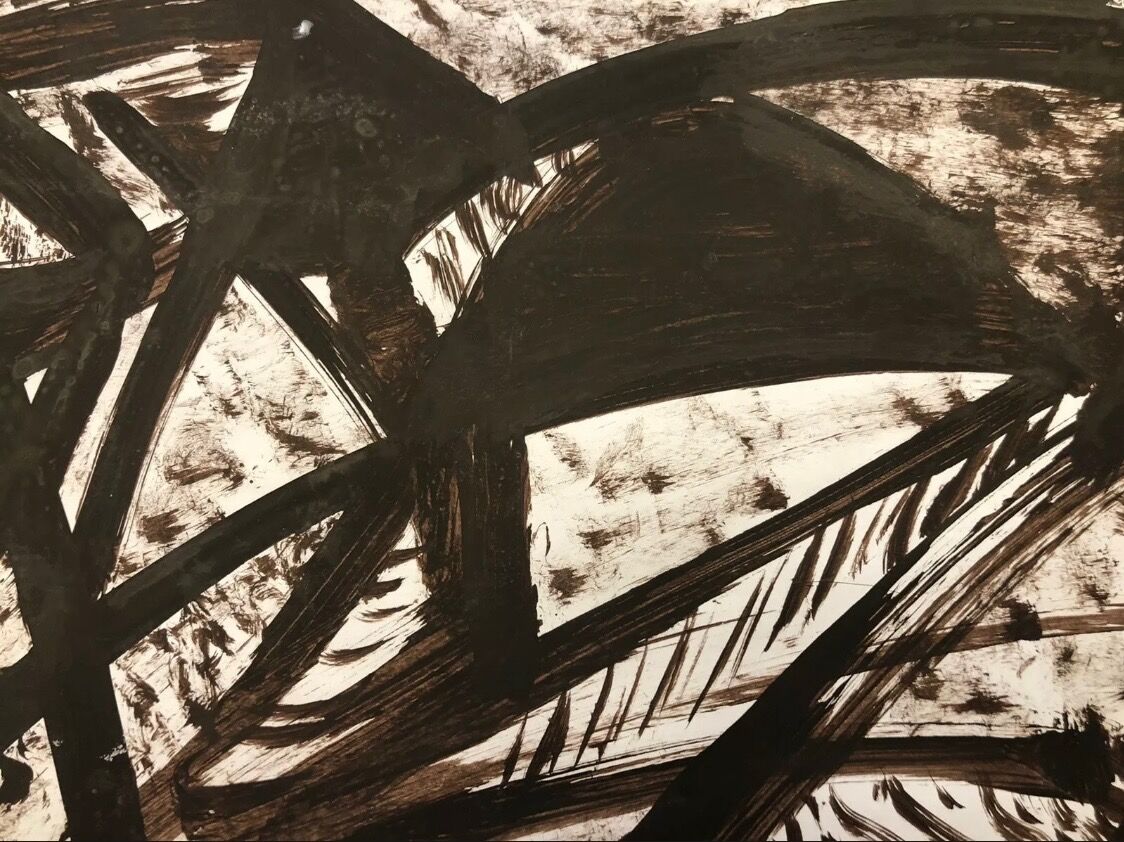 Painting art brut on paper