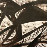 Painting art brut on paper