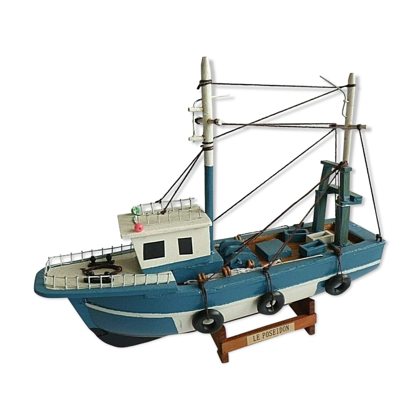 Model fishing boat wood