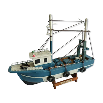Model fishing boat wood