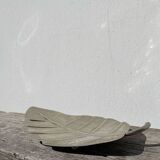 Vintage silver-plated metal trinket tray or leaf-shaped dish