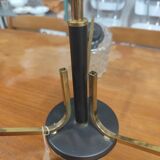 Vintage 70s chandelier with 3 clear glass globes
