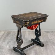 Necessary sewing furniture in blackened wood, Napoleon III style, 19th century.