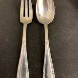 Housewife 38 pieces Christofle model Ribbons, silver metal, twentieth century